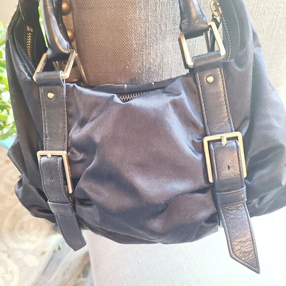 Botkier Women’s Shoulder Bag Satchel Soft Leather/Satin Fabric RARE - Picture 7 of 12
